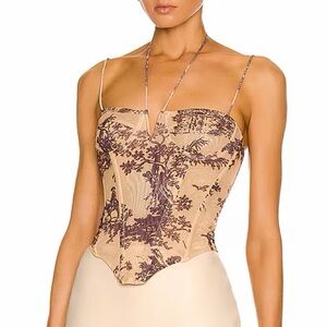 Miaou Aphex Corset in Gold Toile